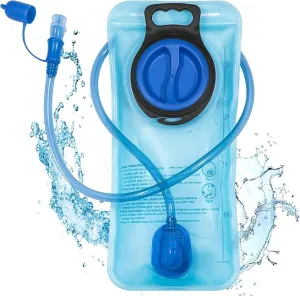 2L Hydration Bladder, Water Bladder for Hiking Backpack, Leak Proof Water Reservoir Storage Bag, BPA-Free Hydration Pack Replacement for Cycling, Hiking, Camping, Hunting, Running, Blue