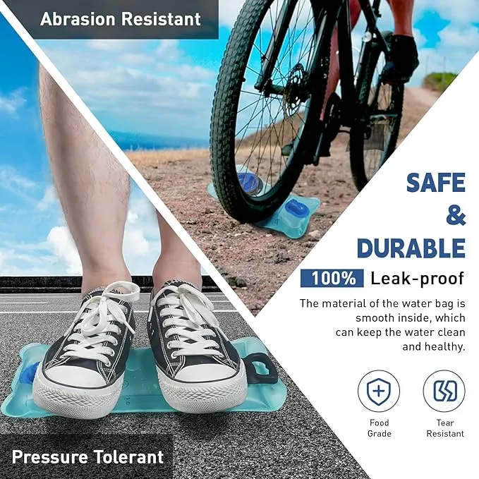 2L Hydration Bladder, Water Bladder for Hiking Backpack, Leak Proof Water Reservoir Storage Bag, BPA-Free Hydration Pack Replacement for Cycling, Hiking, Camping, Hunting, Running, Blue