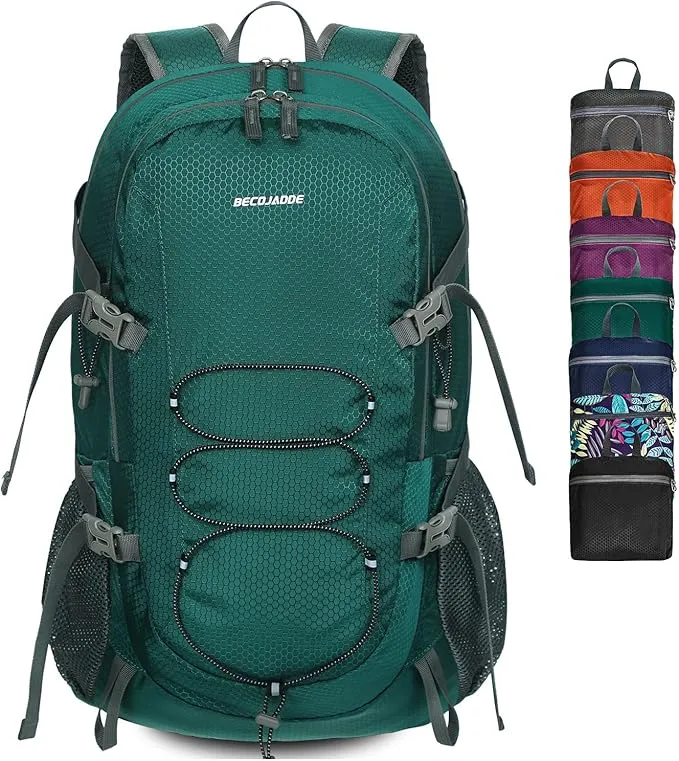 40L Lightweight Hiking Backpack Travel Packable Daypack for Women and Men, Green