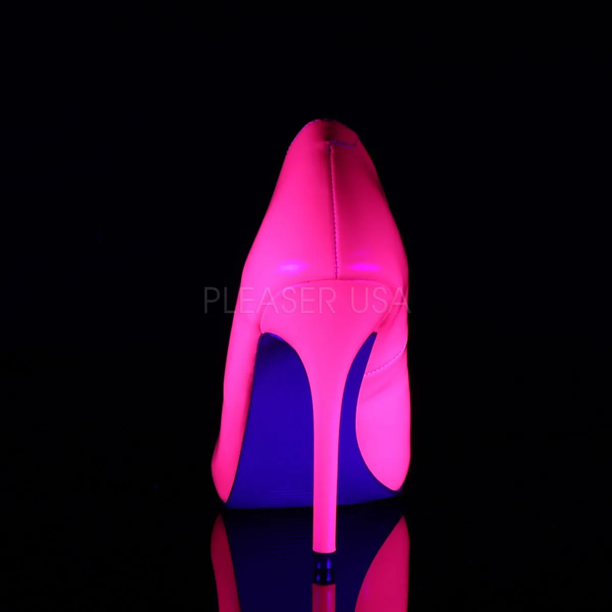 5 Inch Heel AMUSE-20 Neon Fuchsia