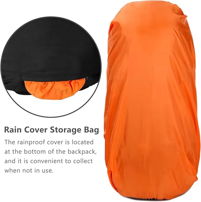 60L Hiking Backpack Men Camping Backpack with rain cover Lightweight Backpacking Backpack Travel Backpack (Dark Blue)
