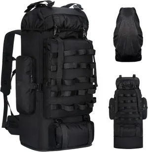 70L/100L Hiking Backpack, Large Camping Backpack with Rain Cover, Waterptoof Military Tactical Backpack, Molle Racksack Backpacking Daypack