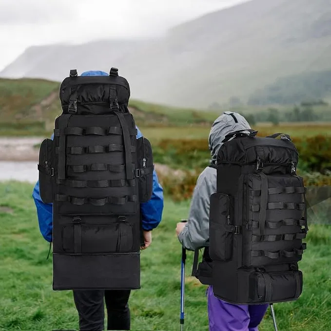 70L/100L Hiking Backpack, Large Camping Backpack with Rain Cover, Waterptoof Military Tactical Backpack, Molle Racksack Backpacking Daypack