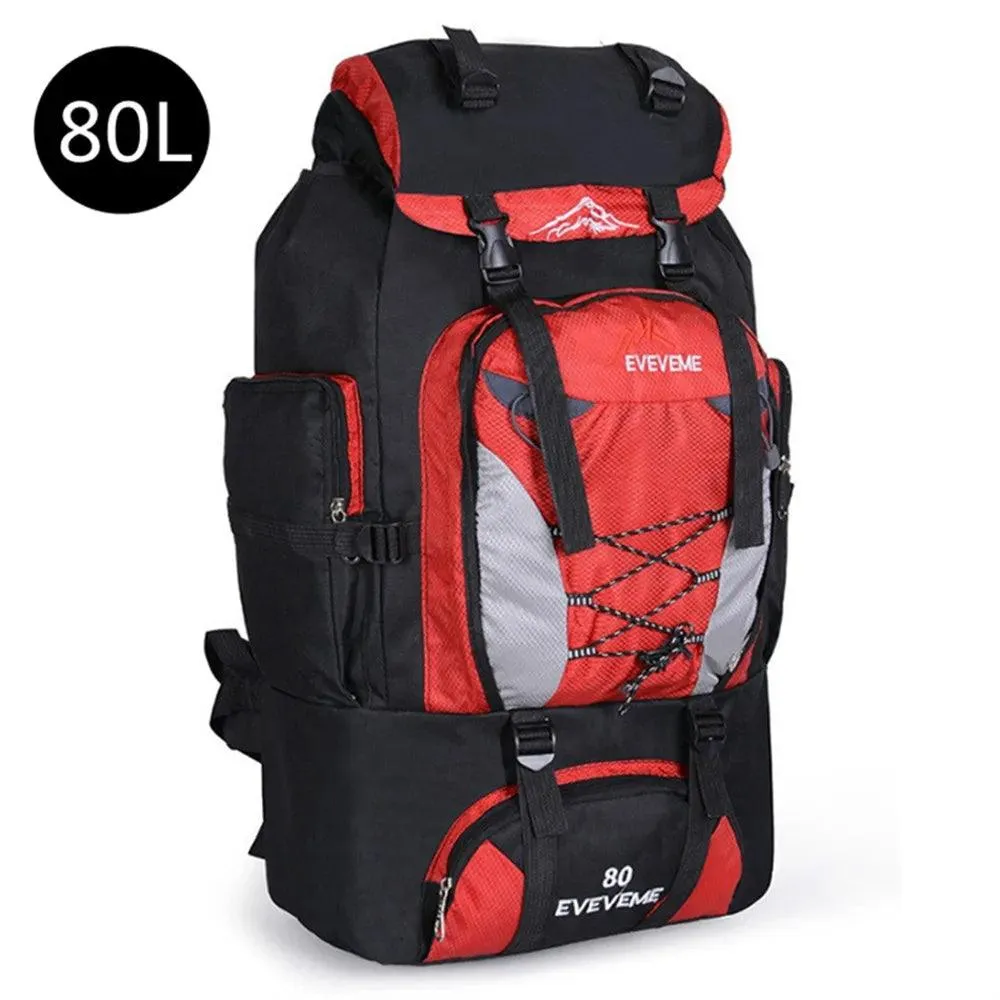 80L Waterproof  Outdoor Adventure Hiking & Climbing Rucksack Backpack