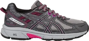 ASICS Women's Gel-Venture 6 Running-Shoes,Carbon/Black/Pink Peacock,12 D US