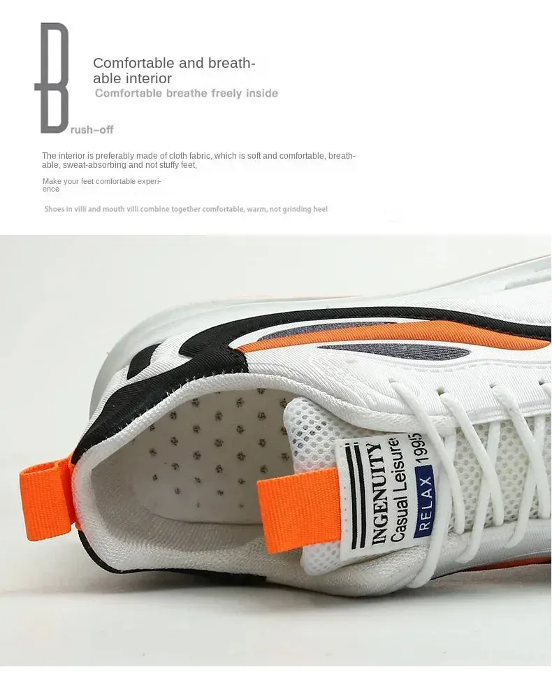 Autumn Winter 2024 New Men Casual Shoes Fashion Sneakers Men Mesh (Air Mesh) Breathable Soft-soled Men's Running Shoes
