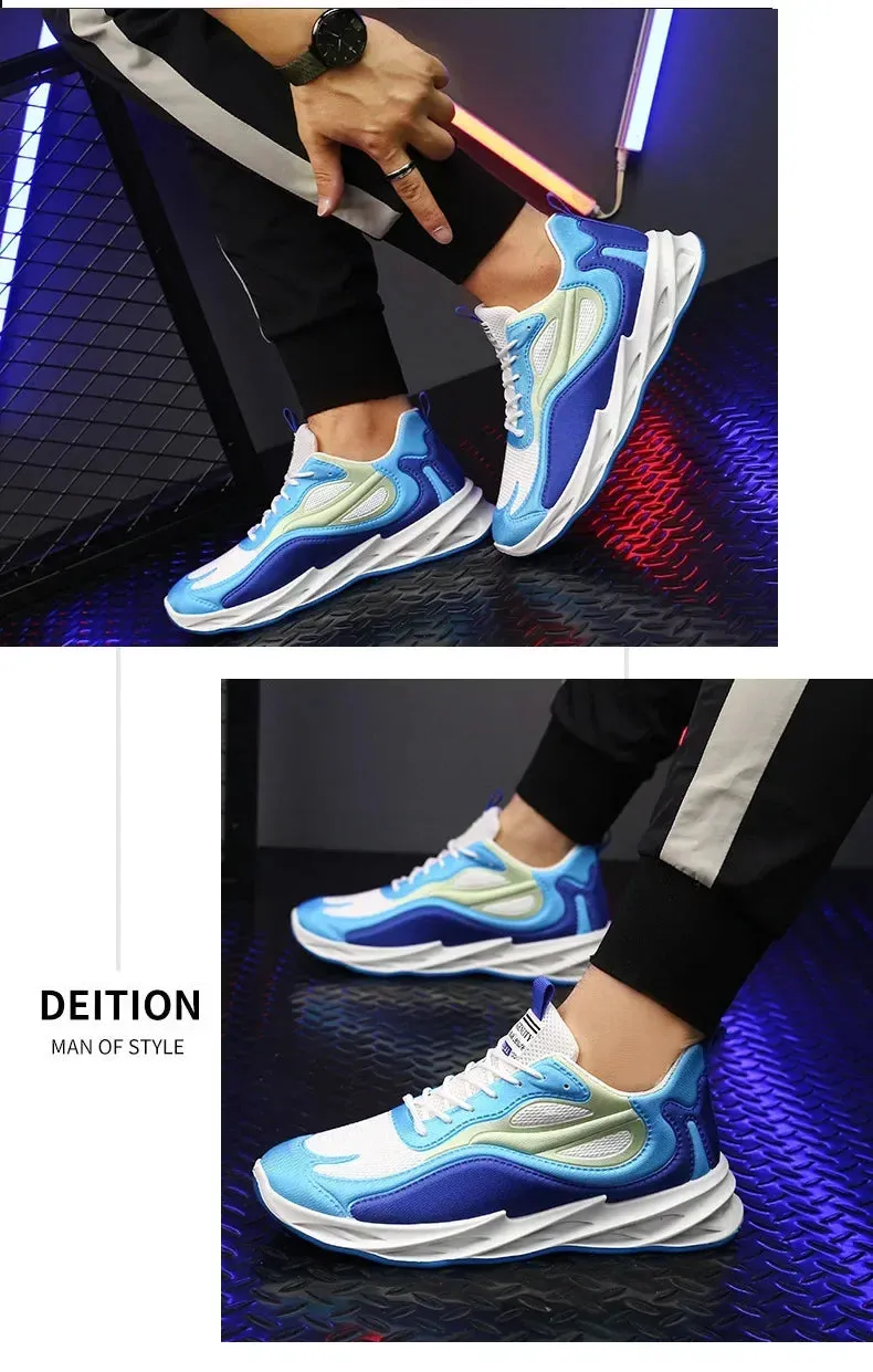 Autumn Winter 2024 New Men Casual Shoes Fashion Sneakers Men Mesh (Air Mesh) Breathable Soft-soled Men's Running Shoes