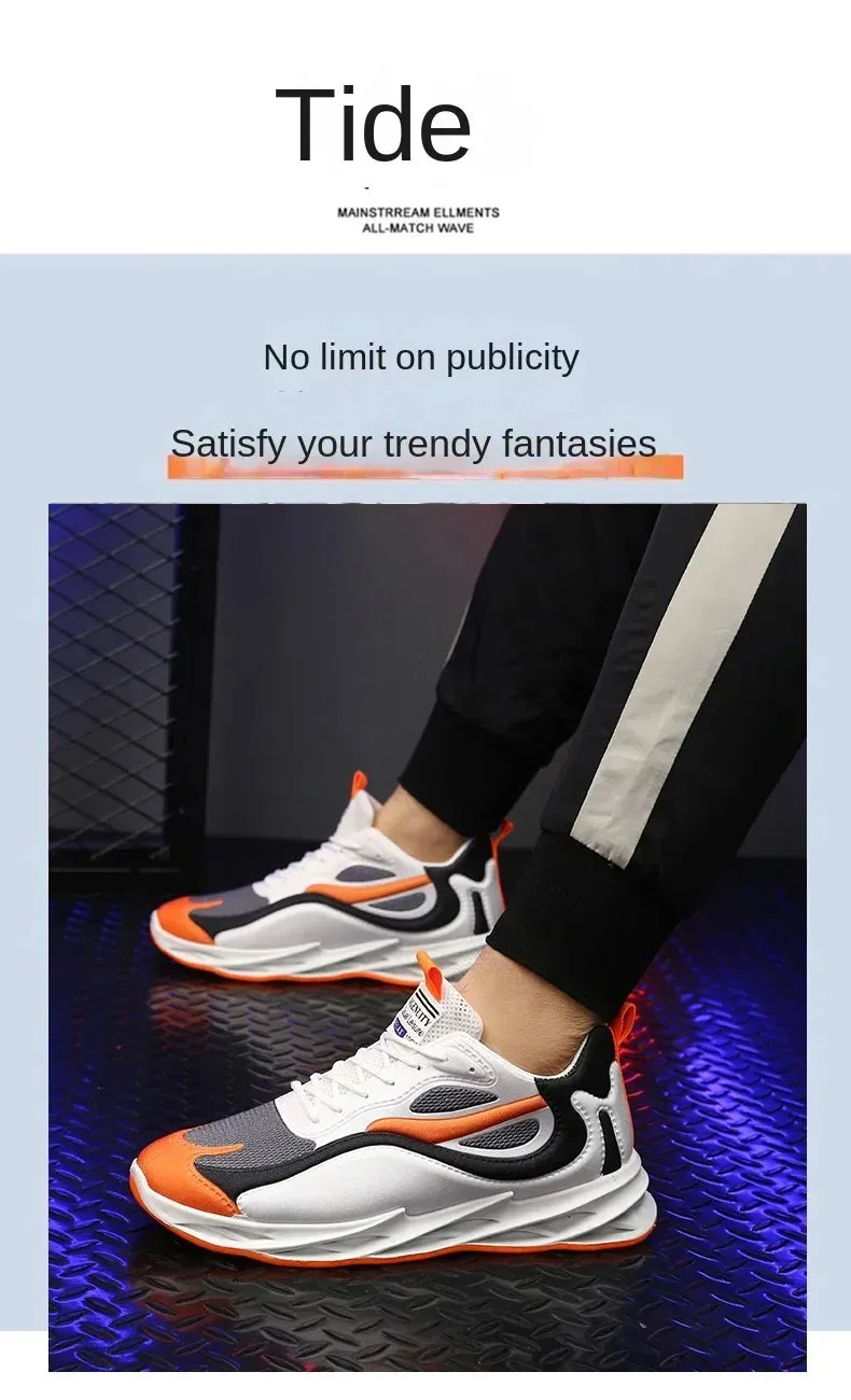 Autumn Winter 2024 New Men Casual Shoes Fashion Sneakers Men Mesh (Air Mesh) Breathable Soft-soled Men's Running Shoes