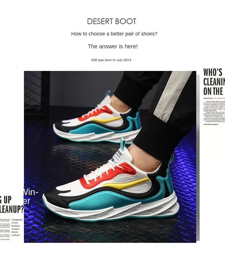 Autumn Winter 2024 New Men Casual Shoes Fashion Sneakers Men Mesh (Air Mesh) Breathable Soft-soled Men's Running Shoes