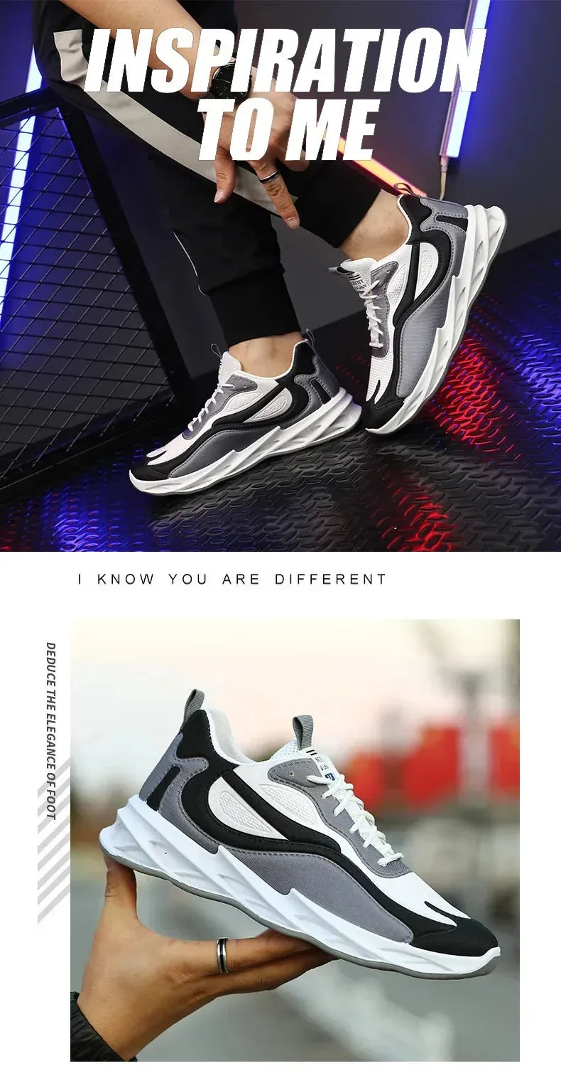 Autumn Winter 2024 New Men Casual Shoes Fashion Sneakers Men Mesh (Air Mesh) Breathable Soft-soled Men's Running Shoes
