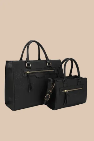 Avery 2-in-1 Floral Embossed Tote Set