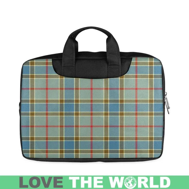 BALFOUR BLUE TARTAN LAPTOP WATERPROOF BAG NN5