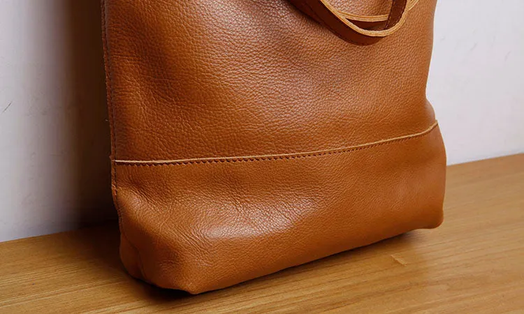Brown Womens Genuine Leather Tote Bags Purse Handbags Shoulder Bag for Women