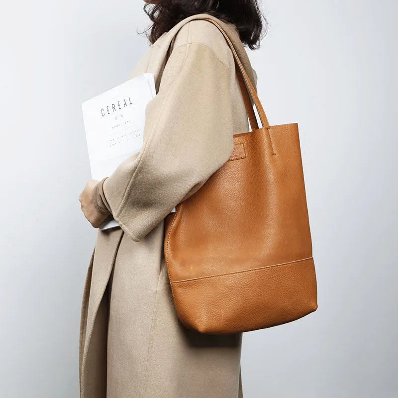 Brown Womens Genuine Leather Tote Bags Purse Handbags Shoulder Bag for Women