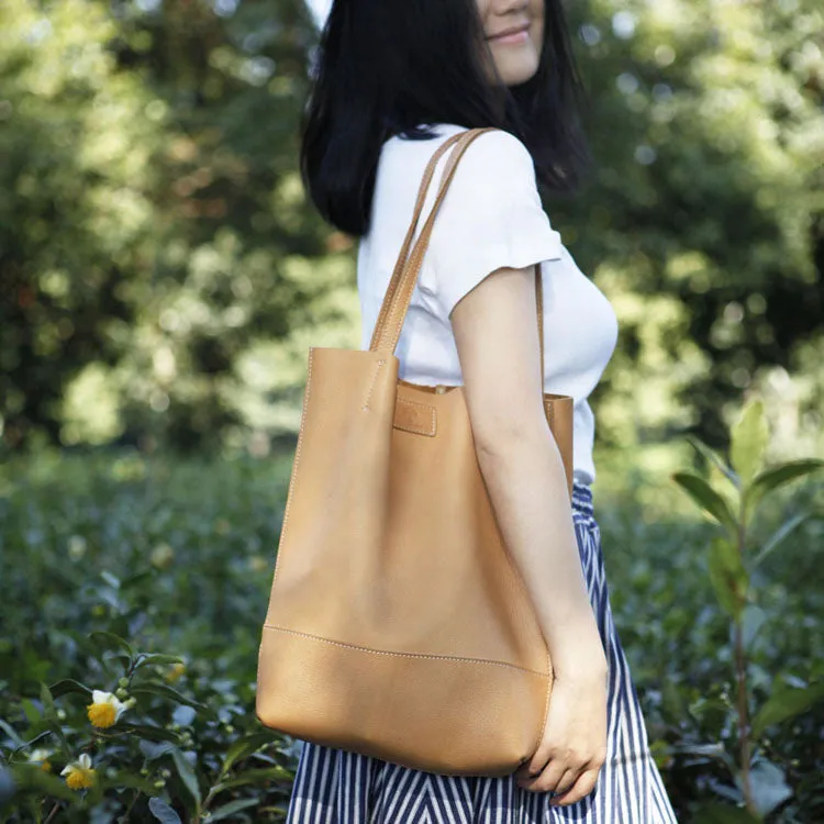 Brown Womens Genuine Leather Tote Bags Purse Handbags Shoulder Bag for Women
