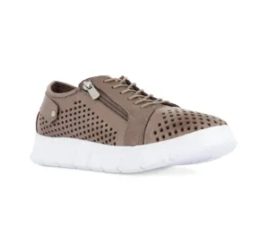 Cabello Comfort EG172 Stone Perforated 6 Eyelet Zip Shoe Made In Turkey