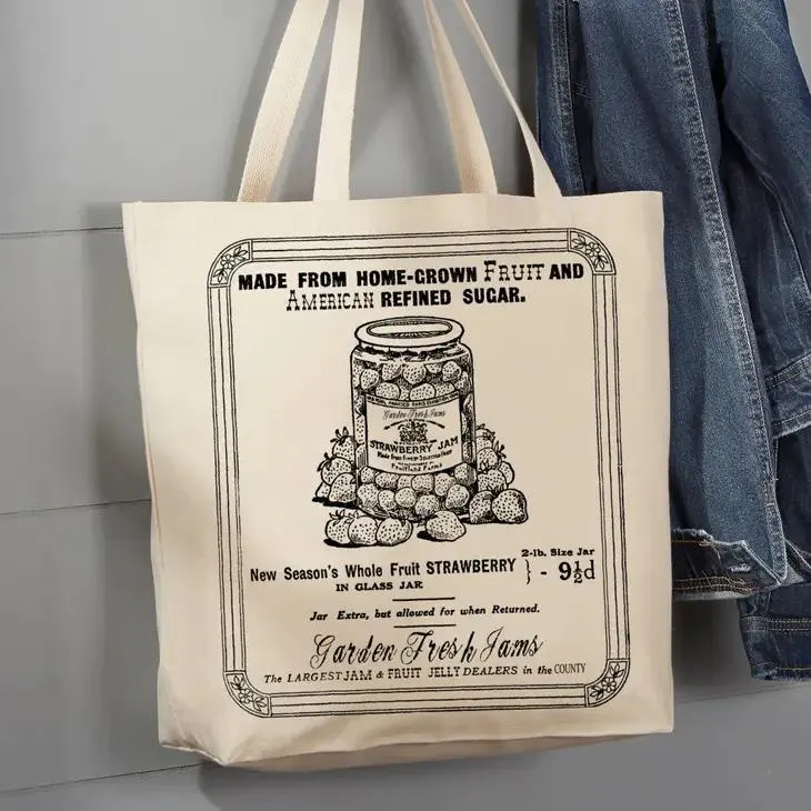 Canvas Tote Bag | Country Fresh Strawberry Jam