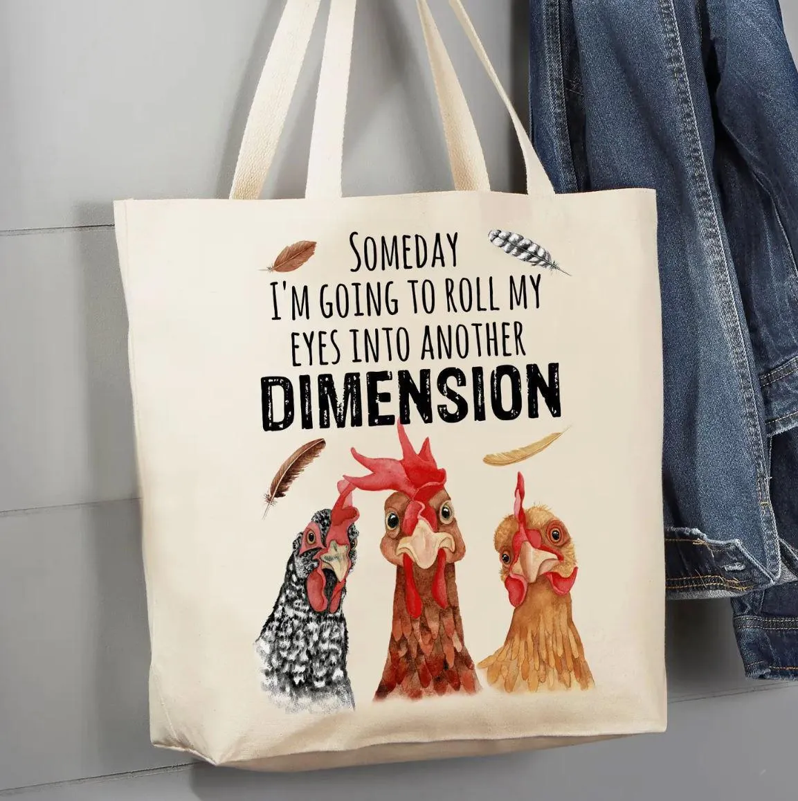 Canvas Tote Bag | Going To Roll My Eyes Into Another Dimension