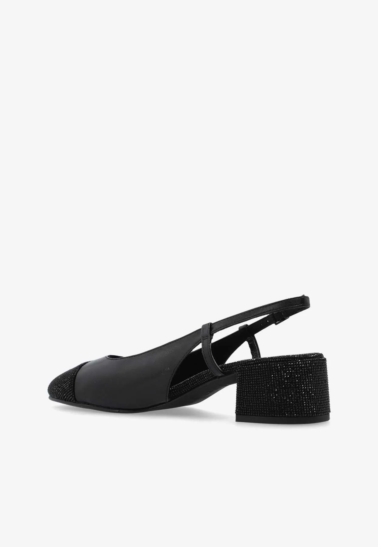 Cap-Toe 45 Pavé Slingback Pumps