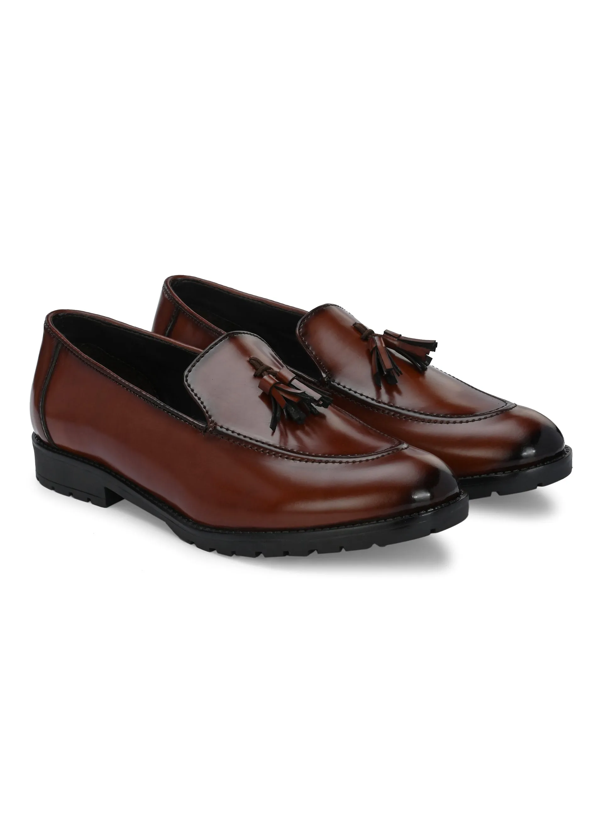 CARLO ROMANO BY WASAN PATENT VEGAN LEATHER COLOUR SLIP-ON MOCCASIN SHOES FOR MEN