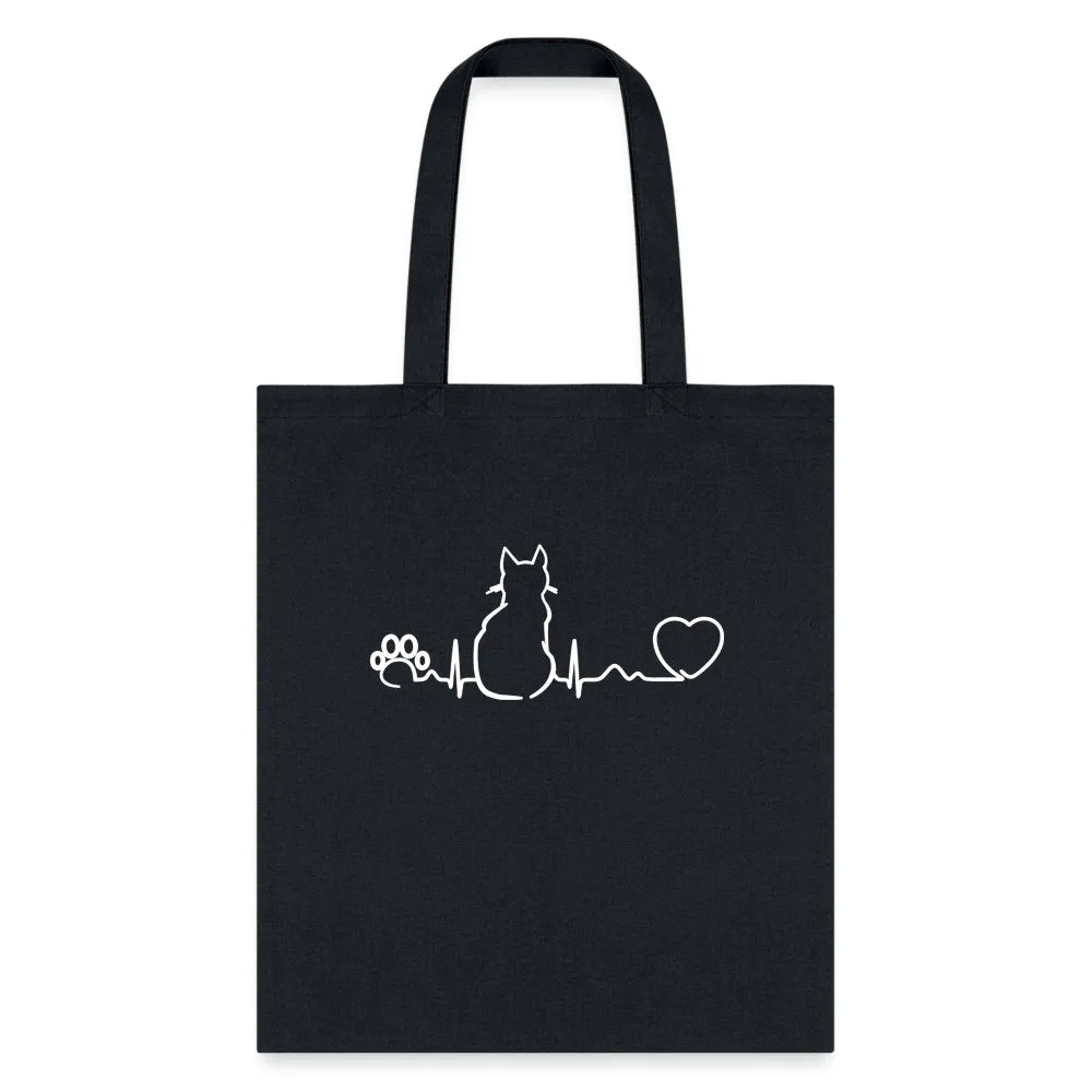 Cat Pulse Cotton Tote Bag