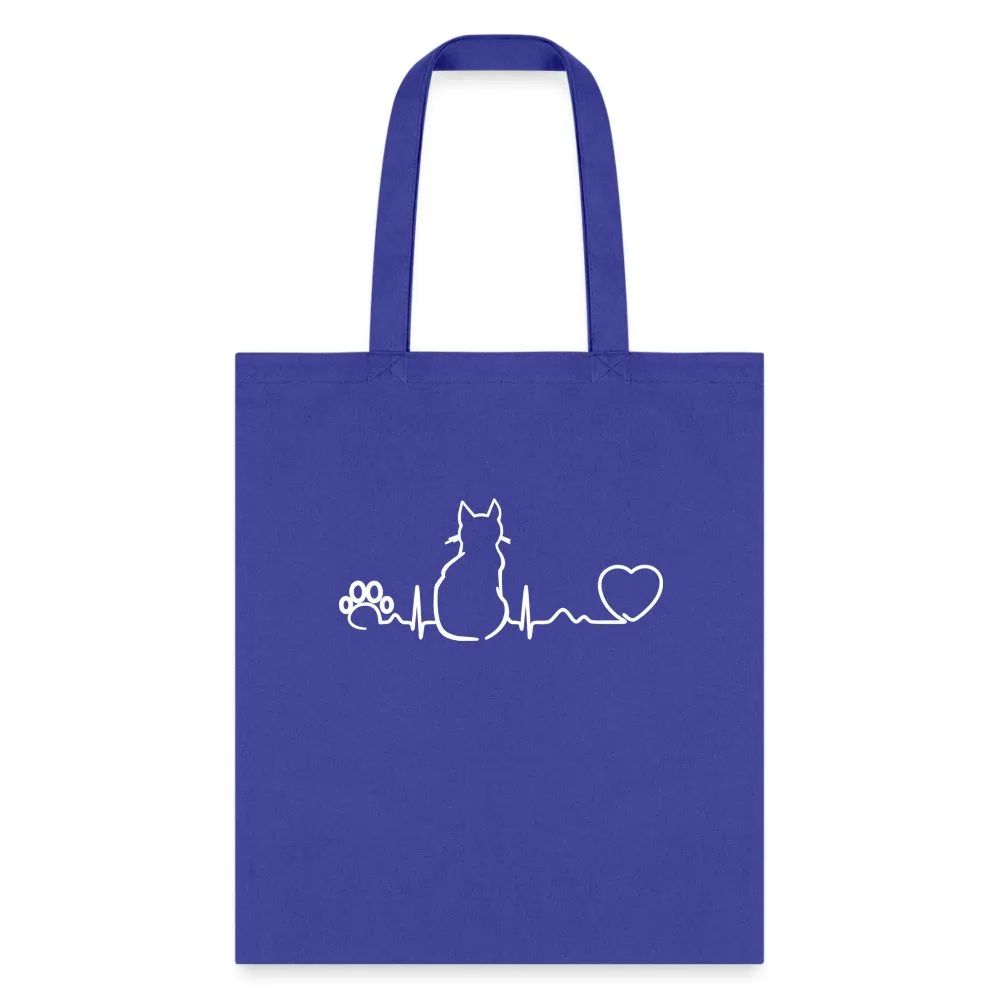 Cat Pulse Cotton Tote Bag