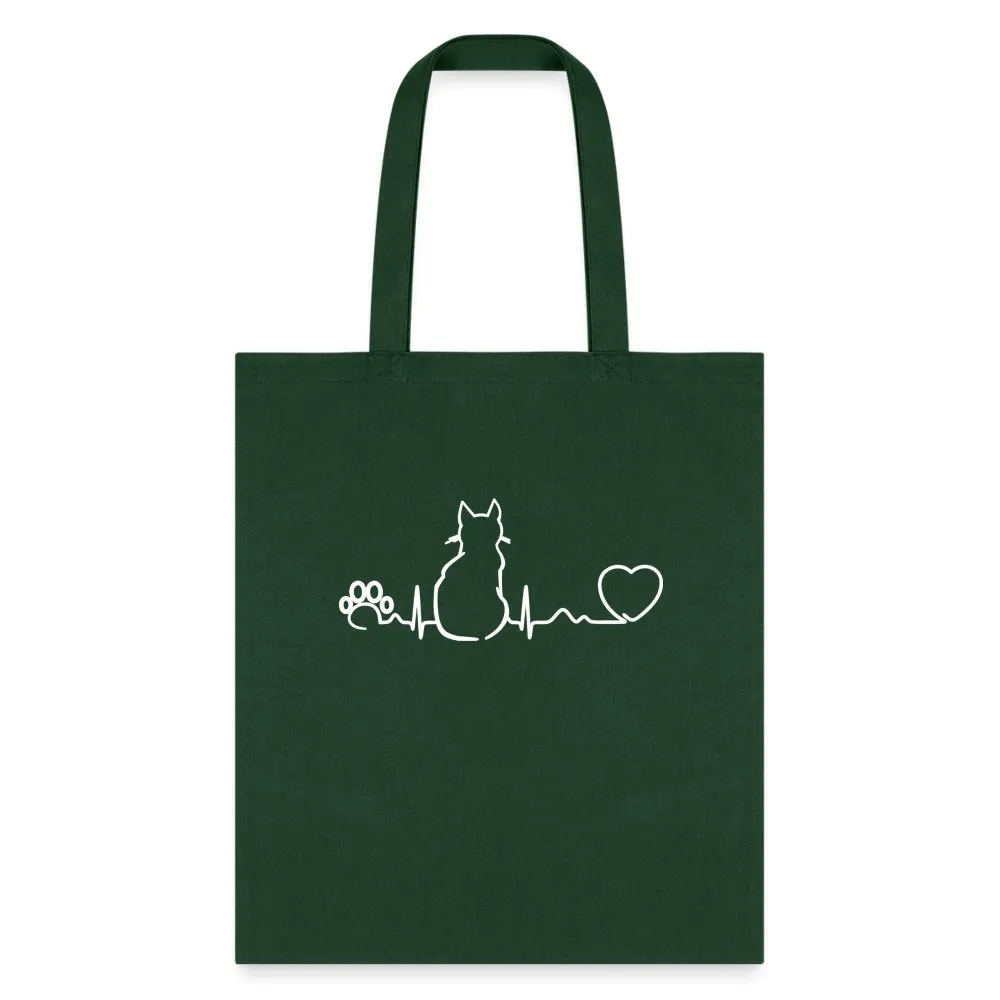 Cat Pulse Cotton Tote Bag
