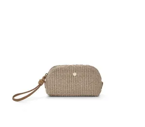 Chios Straw Vanity Case Beige