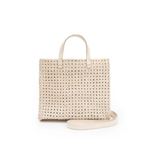 Clare V. - Petit Simple Tote in Cream Rattan