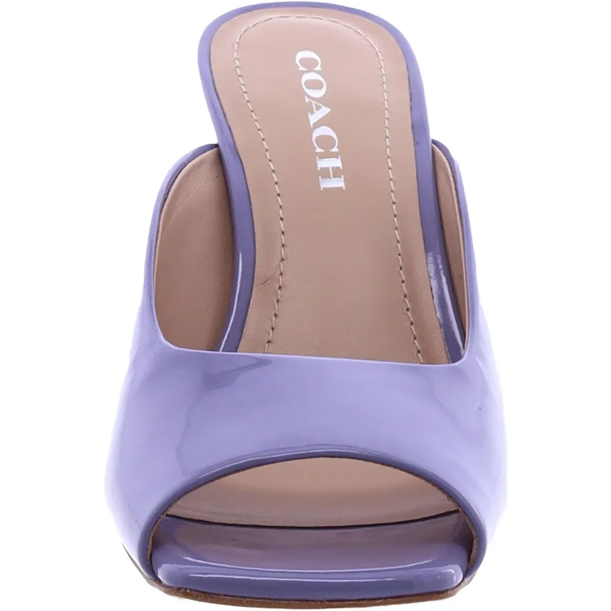 Coach Womens Laurence Patent Patent Leather Slip-On Mules