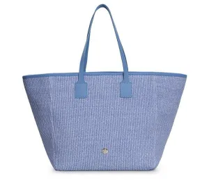 Crete Straw Tote Sky