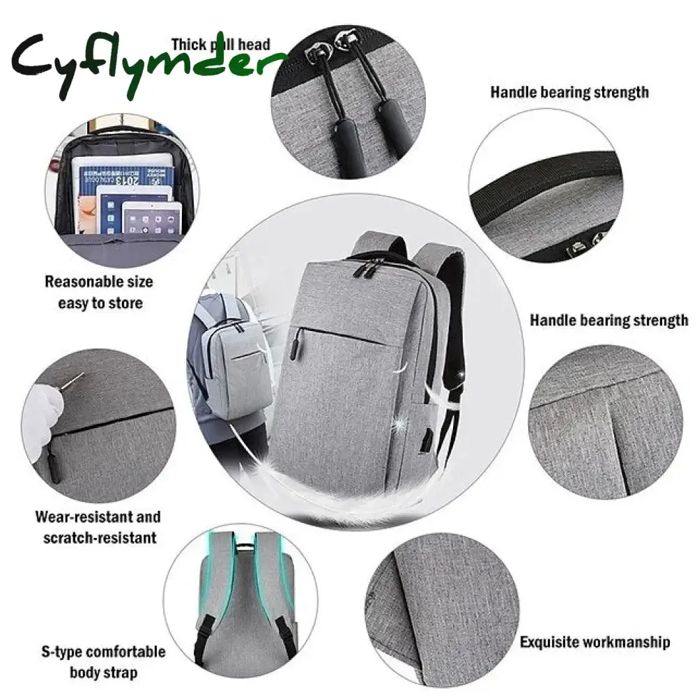 Cyflymder Multifunctional Waterproof USB Charging Business Laptop Backpack Men and Women Travel Anti-theft Backpack School Backpack, Back to School Gift