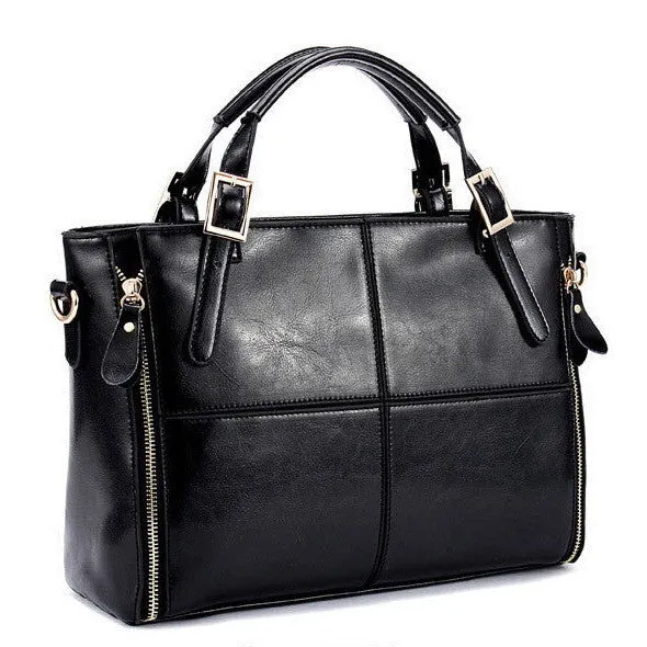 Daphne split leather tote bag