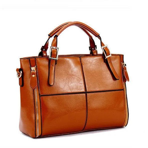 Daphne split leather tote bag