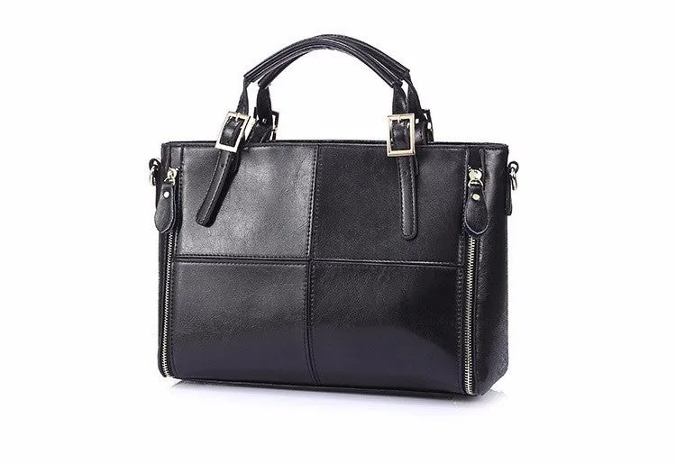 Daphne split leather tote bag