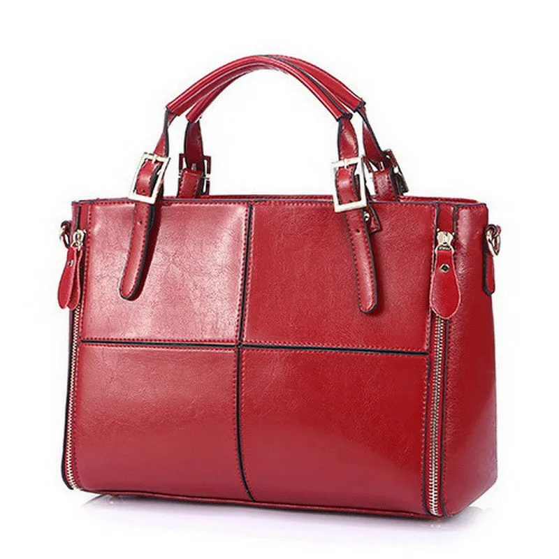 Daphne split leather tote bag