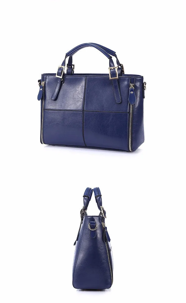 Daphne split leather tote bag