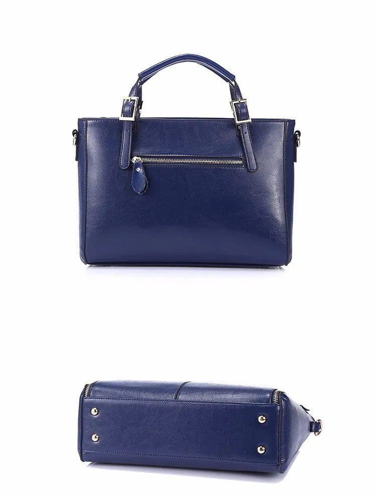Daphne split leather tote bag