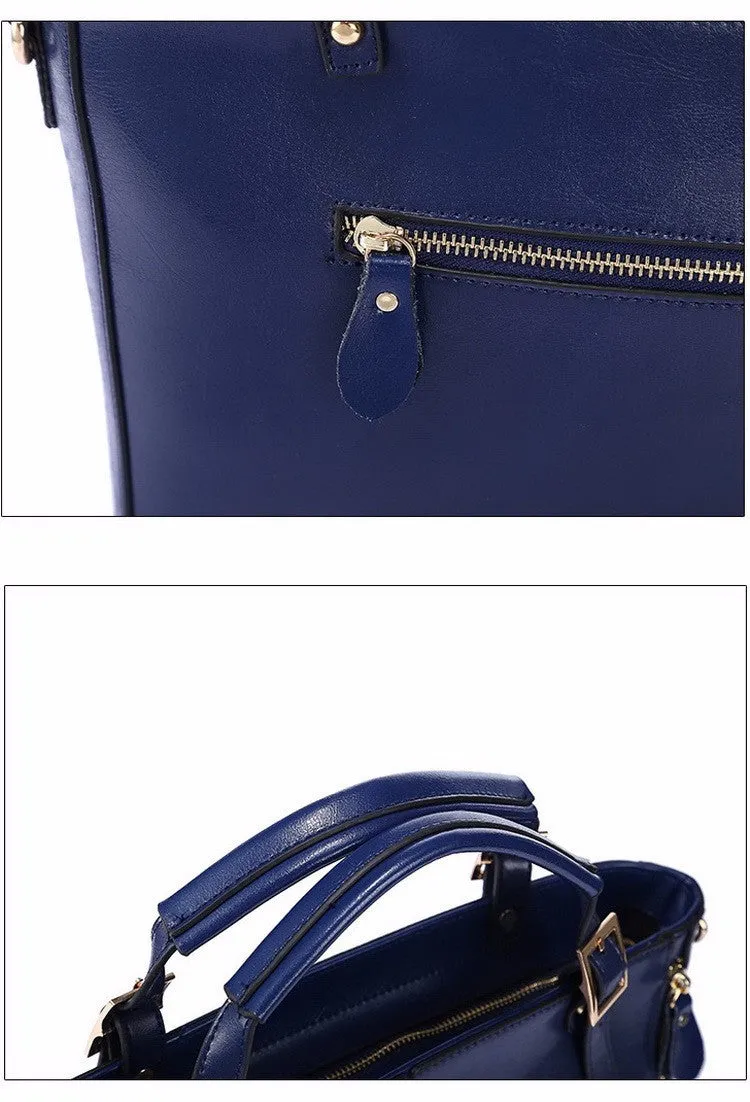 Daphne split leather tote bag