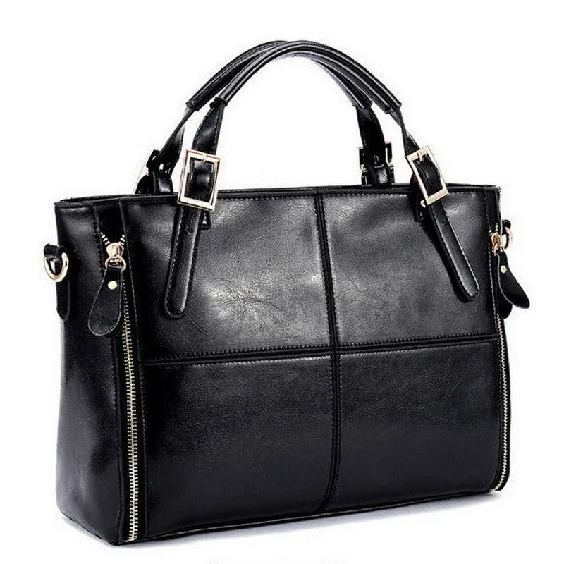 Daphne split leather tote bag