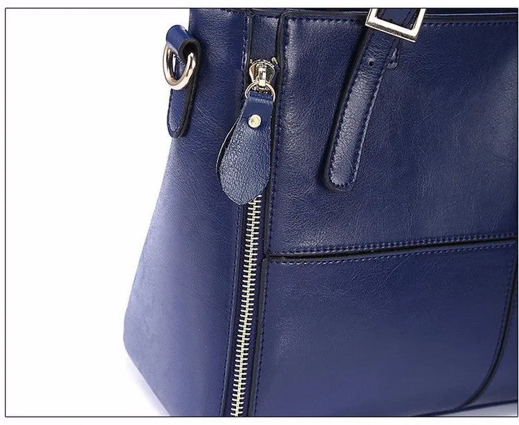 Daphne split leather tote bag