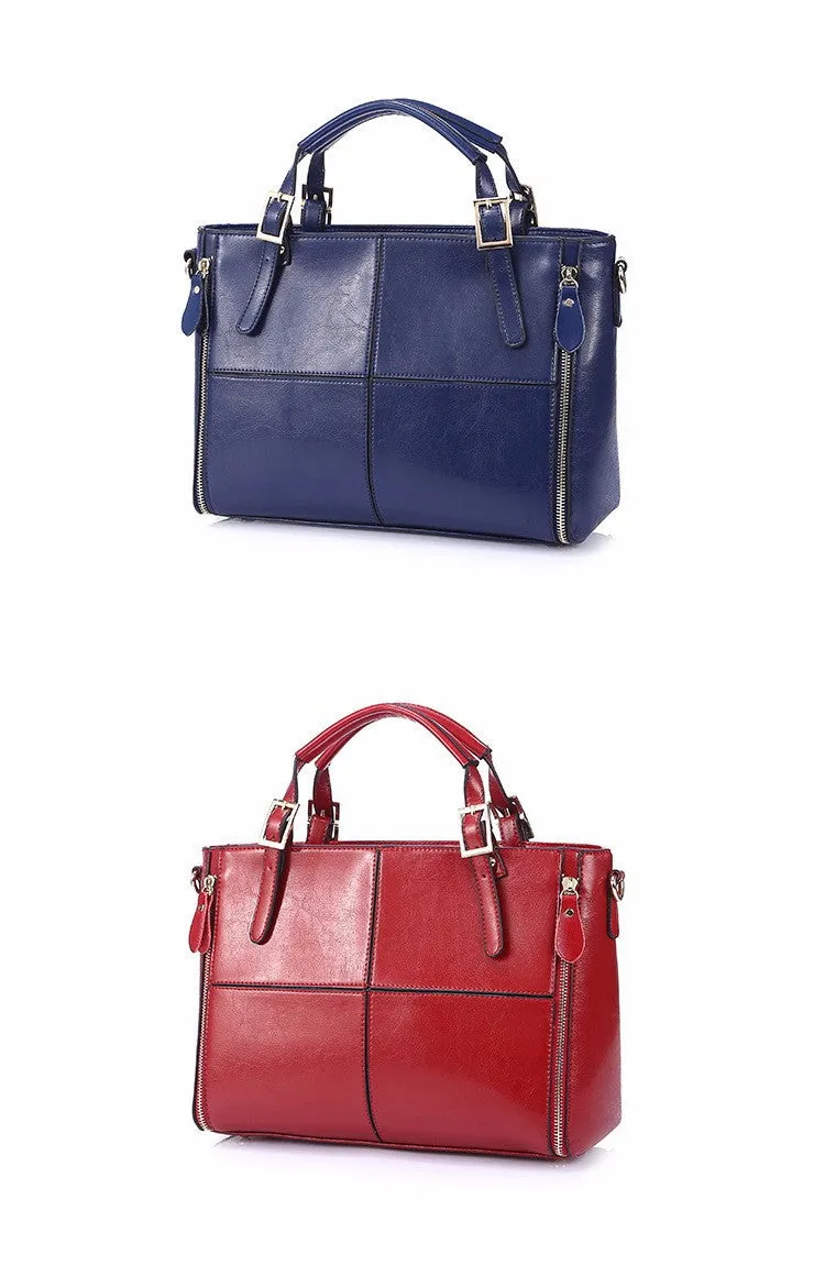 Daphne split leather tote bag