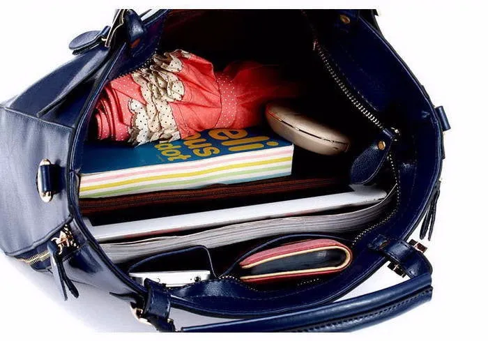 Daphne split leather tote bag