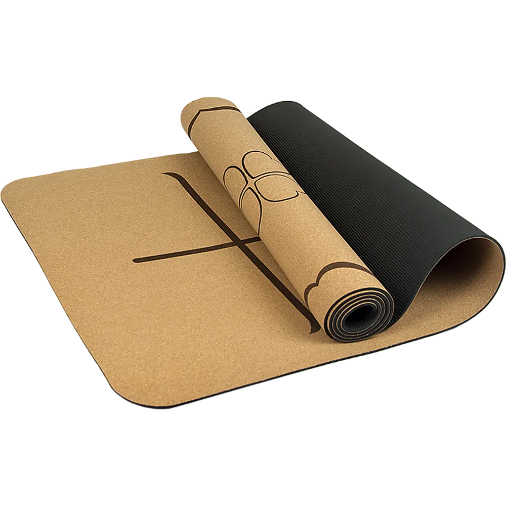 Eco-Friendly Cork Yoga Mat, Antimicrobial, Shock-Absorbing