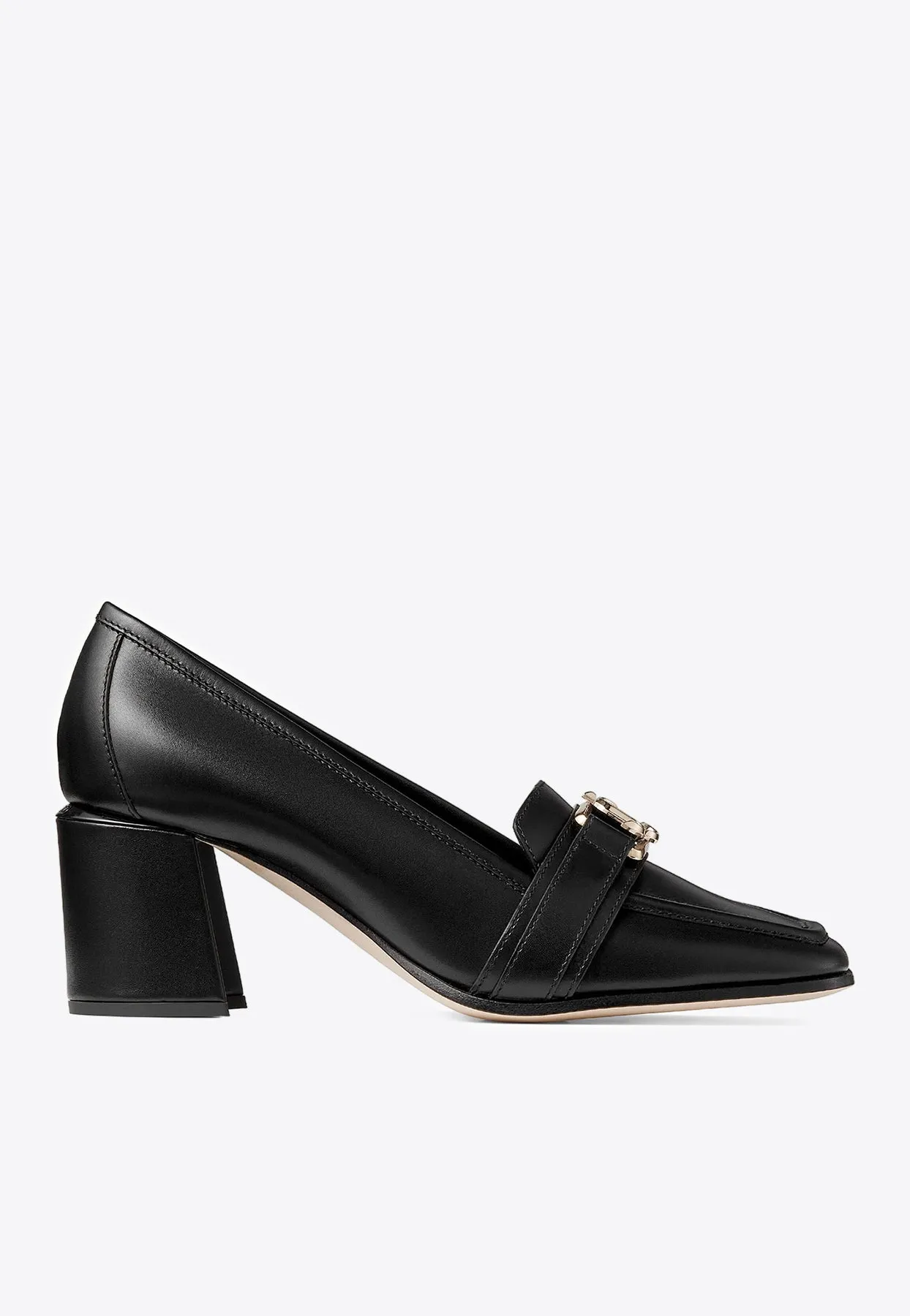Evin 65 Logo Plaque Leather Pumps