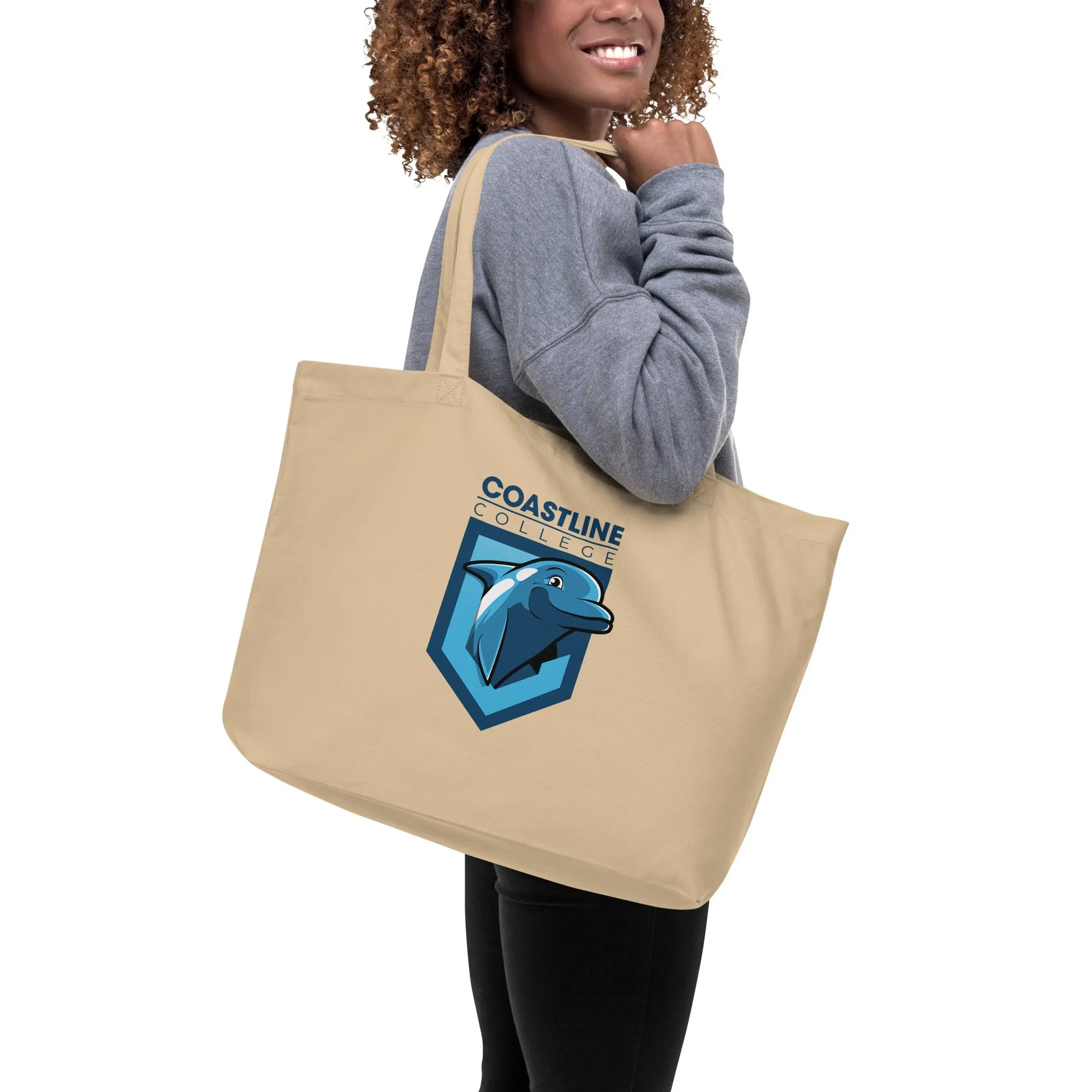 Fin Invest In Our Oceans Natural Large Organic Tote Bag