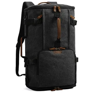 G-FAVOR 40L Travel Backpack,Vintage Canvas Rucksack Convertible Duffel Bag Flight Approved Luggage Carry Fit for 17 Inch Laptop