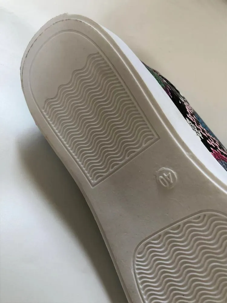 Geometric Snake Print Sneakers Womens Shoes
