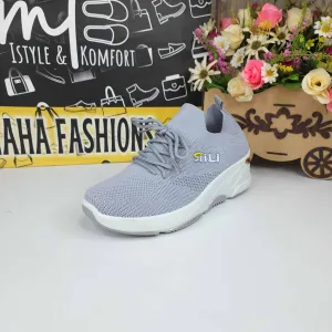 Grey Laces Casual Shoes in Wedge
