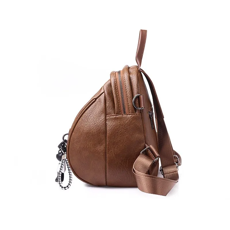 Hot Women Leather Backpacks Vintage Female Shoulder Bag Sac A Dos Travel Ladies Bagpack Mochilas School Bags For Girls Back Pack